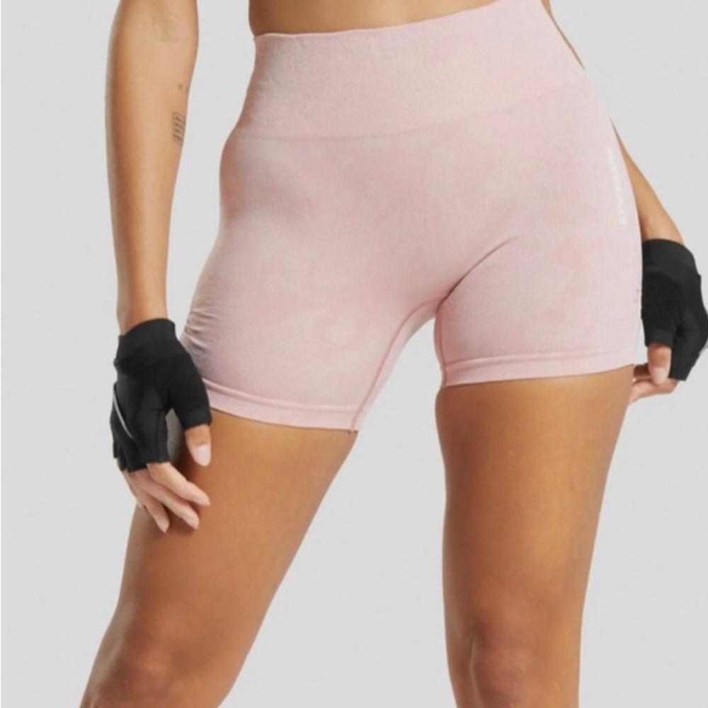 Gymshark pink camo shorts